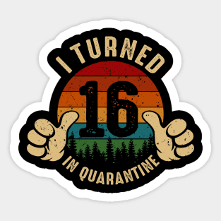 I Turned 16 In Quarantine Sticker